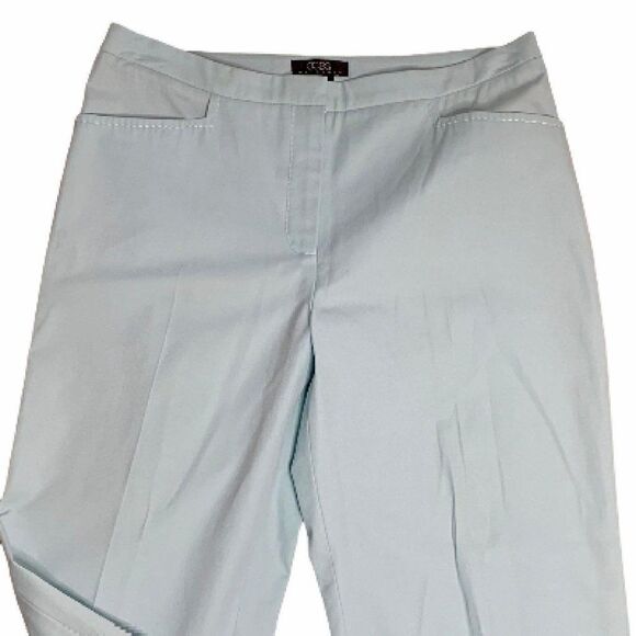 Vintage BCBG Flat Front Mid Rise Pants 8 Blue - Picture 2 of 5